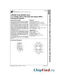 Datasheet LMC6582BIN manufacturer National Semiconductor