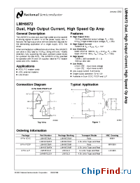 Datasheet LMH6672MR manufacturer National Semiconductor