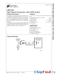 Datasheet LMH7220MK manufacturer National Semiconductor