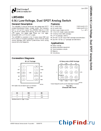 Datasheet LMS4684ITL manufacturer National Semiconductor