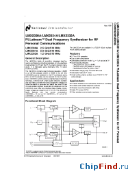 Datasheet LMX2330 manufacturer National Semiconductor