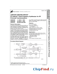 Datasheet LMX2335 manufacturer National Semiconductor