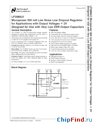 Datasheet LP2989AILD-1.8 manufacturer National Semiconductor