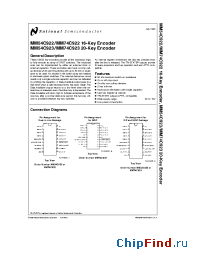 Datasheet MM54C922 manufacturer National Semiconductor