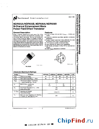 Datasheet NDP605A manufacturer National Semiconductor