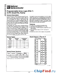 Datasheet PAL14R10A manufacturer National Semiconductor