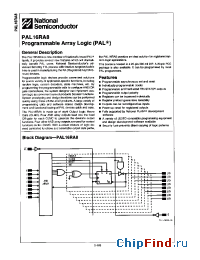 Datasheet PAL16RA8JC manufacturer National Semiconductor