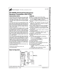 Datasheet PC16550D manufacturer National Semiconductor