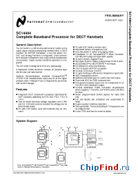 Datasheet SC14404 manufacturer National Semiconductor