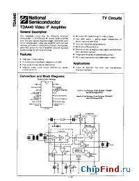 Datasheet TDA440 manufacturer National Semiconductor