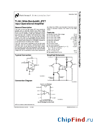 Datasheet TL081 manufacturer National Semiconductor