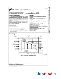Datasheet TP3465 manufacturer National Semiconductor