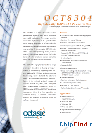 Datasheet OCT8304 manufacturer Octasic