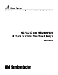 Datasheet MG73QB12 manufacturer OKI
