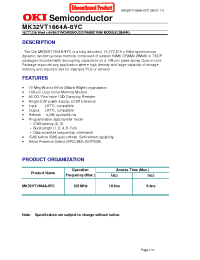 Datasheet MK32VT1664A-8YC manufacturer OKI