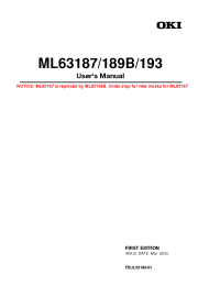 Datasheet ML63187-xxxGA manufacturer OKI