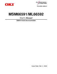 Datasheet ML66592 manufacturer OKI