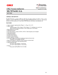 Datasheet ML7074-001 manufacturer OKI
