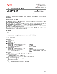 Datasheet ML87V2105TB manufacturer OKI