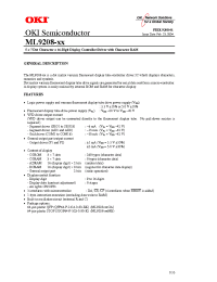 Datasheet ML9208-XX manufacturer OKI