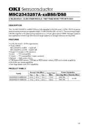 Datasheet MSC2343257A-xxDS8 manufacturer OKI