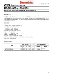 Datasheet MSC23437D-60DS9 manufacturer OKI