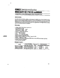 Datasheet MSC23D1721C manufacturer OKI