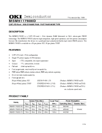 Datasheet MSM5117800D-60 manufacturer OKI
