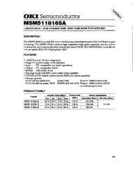 Datasheet MSM5118165A-60 manufacturer OKI