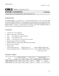 Datasheet MSM514400E-70SJ manufacturer OKI