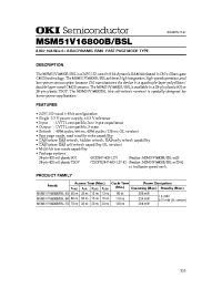 Datasheet MSM51V16800B/BSL-60 manufacturer OKI