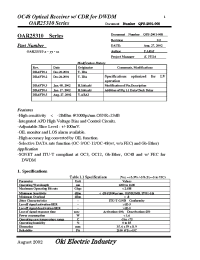 Datasheet OAR25310xx-yy--zz manufacturer OKI