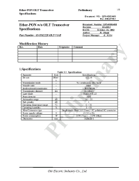 Datasheet OAT6222S-OLT-V4-B manufacturer OKI