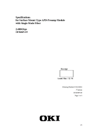 Datasheet OF3604N-F5 manufacturer OKI