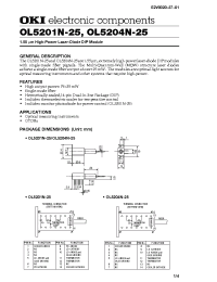 Datasheet OL5204N-25/P20 manufacturer OKI