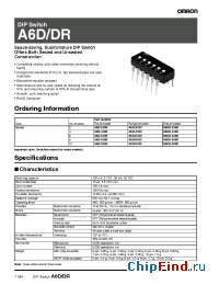 Datasheet A6D/DR manufacturer Omron