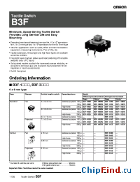 Datasheet B3F-1100S manufacturer Omron