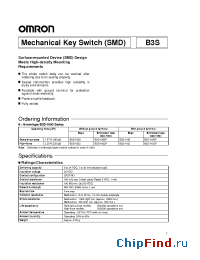Datasheet B3S-1100P manufacturer Omron