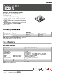 Datasheet B3SN manufacturer Omron