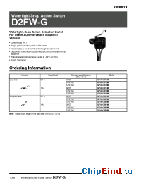 Datasheet D2FW-G072M manufacturer Omron