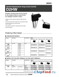Datasheet D2HW-BL201M manufacturer Omron