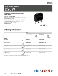 Datasheet D2JW manufacturer Omron