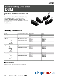 Datasheet D3M manufacturer Omron