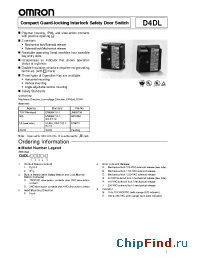 Datasheet D4DL-1CFA-E manufacturer Omron