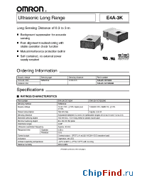 Datasheet E4A-3K manufacturer Omron