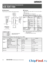 Datasheet EE-SX1103 manufacturer Omron