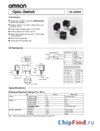 Datasheet EE-SX493 manufacturer Omron