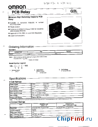 Datasheet G2L-112DC manufacturer Omron