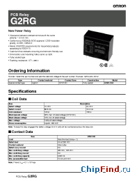 Datasheet G2RG-2A4 manufacturer Omron