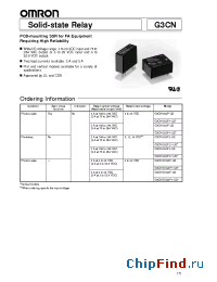 Datasheet G3CN-202P1-US manufacturer Omron